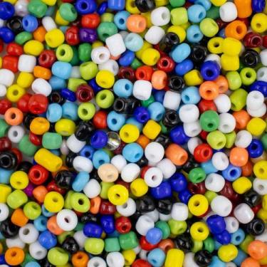 Imagem de Miçanga Vidro Colorido 3,6mm 100g p/ Guia Umbanda Candomblé - Lua Míst