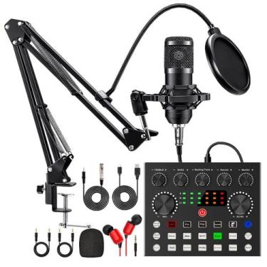 Imagem de Pacote de Equipamento de Podcast CofeLife BM800 com Voice Changer V8s