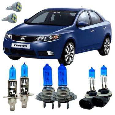 Imagem de Kit Lampadas Super Branca 8500k Cerato 2009 A 2013 + Led T10 - Cinoy/Q
