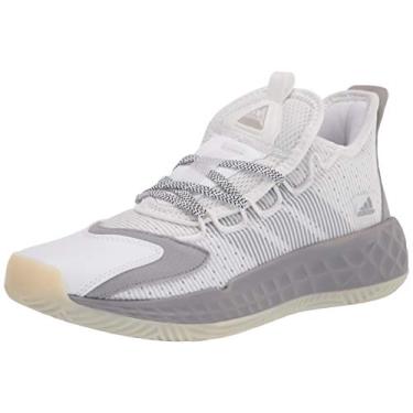 Imagem de adidas Coll3ctiv3 2020 Tênis de basquete baixo, Branco/roxo/branco giz., 5