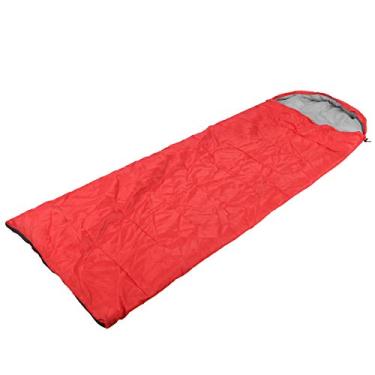 Imagem de Saco de dormir à prova d'água, saco de dormir de acampamento, zíper de extremidade dupla, design de envelope macio e confortável para crianças, adulto, viagem para casa(vermelho)