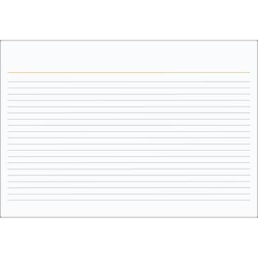 Imagem de Ficha Pautada Número 1 - 3x5 100 Folhas - Tilibra, Único