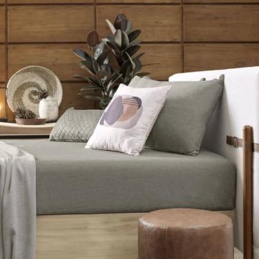 Imagem de Lençol De Pelinho Com Elástico Plush Inove Casal 138x188x30cm - Taupe