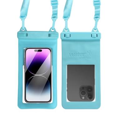 Imagem de SUNG CHY IPX8, bolsa de telefone impermeável 7.4, ajuste universal (iPhone 16 15 14 13 Plus Pro Max, 12 11 Pro Max XR X 8 7 6S Plus SE, Galaxy S25 S24 S23 S20 Serries Pixel, cordão incluído (azul