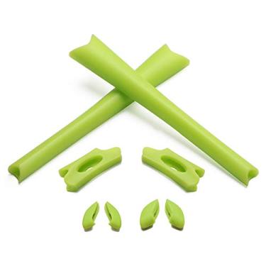 Imagem de Eye Opening Stuff Kits de borracha para substituição e nariz compatíveis com óculos de sol Oakley Flak Jacket/Flak Jacket XLJ - Verde claro