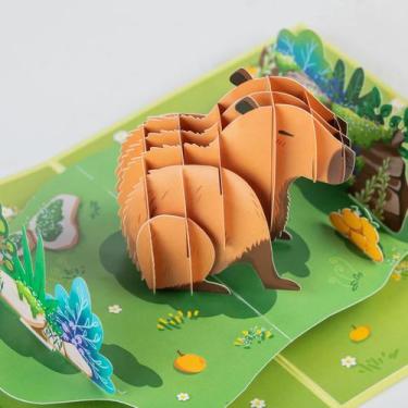 Imagem de Cartão comemorativo Rykamia Capybara Pop Up Card para todas as ocasiõe