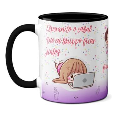 Imagem de Caneca Dorameira Fanática Maratona de Doramas Apaixonados (Preta)