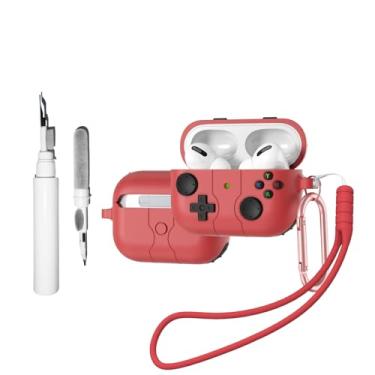 Imagem de [3 em 1] Capa fofa SKPY compatível com AirPods Pro 3 com chaveiro e kit de caneta de limpeza, design engraçado de jogador de jogos de silicone macio, capa à prova de choque compatível com AirPod Pro 3