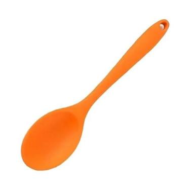 Imagem de Colher Mini De Cerâmica Multicolorida Com Cabo De Madeira E Aço Inoxid