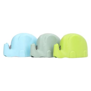 Imagem de ZJchao 3pcs Knife Sharpner, 3.6x2.1in Desenho Animado Design de Elefantes Puxe a Operação Fácil de Nitros Rápidos Tungstênio Acessórios de Faca de Cozinha de Aço