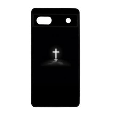 Imagem de qizjio Capa de telefone cruzada à prova de choque protetora Jesus Cristão para Google Pixel 6A