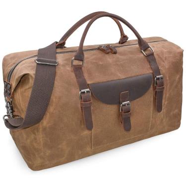 Imagem de Bolsa de Viagem de Mão com Couro, NEWHEY 2056, Marrom