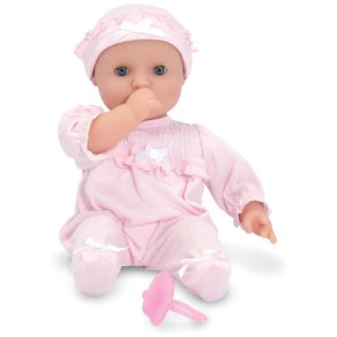 Imagem de Boneca Jenna 30 cm de Altura com Olhos que Abrem e Fecham para Crianças Entre 1 e 3 Anos, Melissa & Doug, Rosa