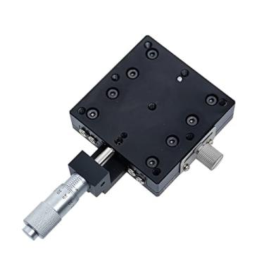 Imagem de X eixo 90 * 90mm estação de corte manual plataforma deslocamento estágio linear mesa deslizante guia LX90-C LX90-L LX90-R trilho transversal(LX90-L)