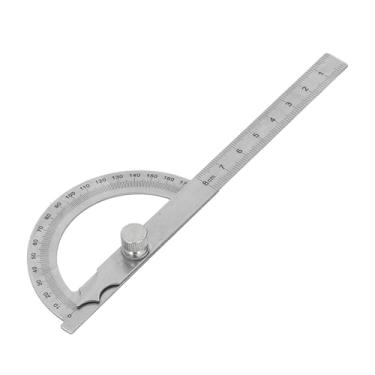 Imagem de aqxreight Transferidor de Aço Inoxidável de Alta Precisão Régua de ângulo Multifuncional de 180 ° Localizador de Medidor de ângulo 80x120mm 0 a 8cm Porca de Alcance o Braço Ajustável Permite (#11)