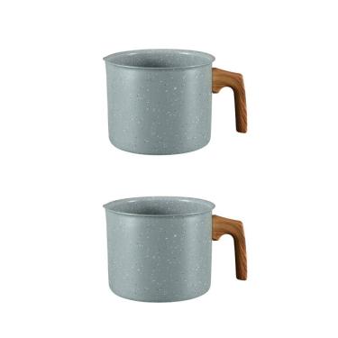 Imagem de Kit 2 Leiteiras Ecoglide 1630ml Cada, Antiaderente Compatível Com Todos os Fogões - Mármore