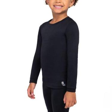 Imagem de T-Shirt Manga Longa Underwear Warm Lupo Kids 73100-001, Preto