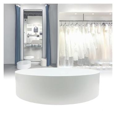 Imagem de Suporte de pedestal redondo para exibição de flores e colecionáveis, plataforma de base de 40 x 15 cm para manequim e decoração de casa, ideal para vitrines de lojas de roupas