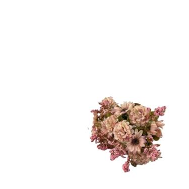 Imagem de Flores Artificiais de Crisântemo em Seda para Decoração de Bolo DIY, Buquê Artificial para Casamento, Festa e Casa (Rosa Mesclado kit com 4)