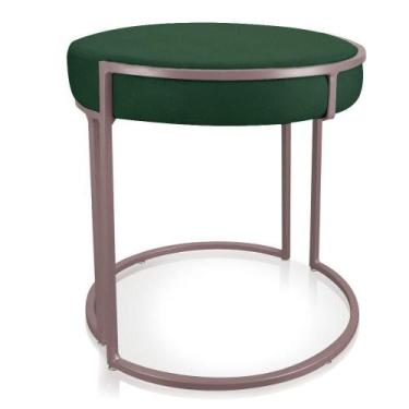 Imagem de Puff Love Suede Base Rose D'rossi Cor Verde