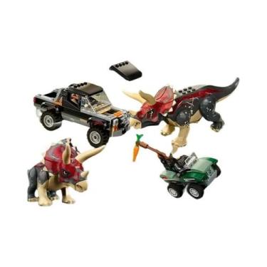 Imagem de Conjunto De Blocos De Montar Dinossauros Giganotosaurus Therizinosauru