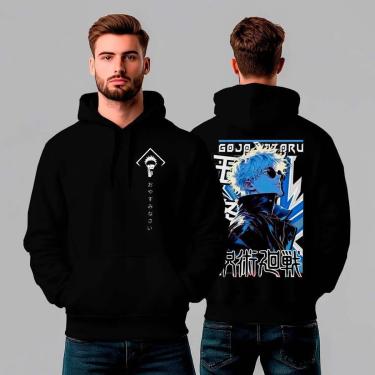 Imagem de Moletom Canguru Estampado Satoru Gojo Anime Jujutsu Kaisen REF1260-Masculino