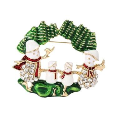 Imagem de Broches De Sino De Natal Com Strass E Esmalte Unissex Feminino Para Fe