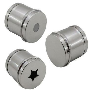 Imagem de Trio Manicure Porta Algodão Cotonete Profissional 100% Inox