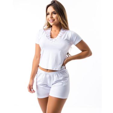 Imagem de Short Doll de Manga Curta em Microfibra | Heloise 6034
