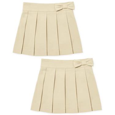 Imagem de The Children's Place Saia plissada com laço de uniforme para bebês meninas, pacote com 2, Sandy pacote com 2, 5 Anos