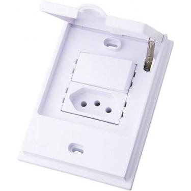 Imagem de Cj Interruptor Simples + Tomada 10A - Blux B.L`Acqua Branco