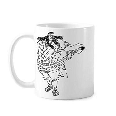 Imagem de Obra prima O Romance Figura Chinesa Caneca Wusong Cerâmica Café Porcelana Utensílios de Mesa