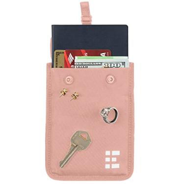Imagem de Zero Grid Carteira de sutiã oculto â€“ Bolsa de viagem e bolso secreto para passaporte, dinheiro e objetos de valor â€“ Bolsa de sutiã coberta serve para de sutiã, rosa, Minimalista