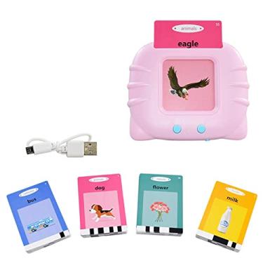 Imagem de Flash Cards para Crianças | leitura recarregáveis USB para crianças,Dispositivo educacional cartões flash falante com 224 palavras, brinquedo interativo aprendizagem Kumprohu