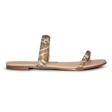 Imagem de Tamanco Flat Vizzano Feminino Strass Casual 6235.1189