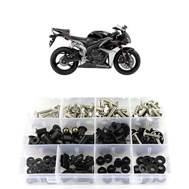 Imagem de Kit completo de parafusos de carenagem Xitomer F5, para 2007 2008 2009 2010 2011 2012 2013 2014 2015 2016 Honda CBR600RR F5, parafusos de para-brisa, kits de montagem arruelas/porcas/fixadores/Clips/ilhós (prata)