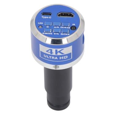 Imagem de Câmera de Microscópio 4K HD Câmera de Microscópio Indústria Eletrônica, 8,3 MP 4K 30fps Tipo C, Zoom Digital 3,9X, Controle Remoto para Microscópios Biológicos, 23,2 Mm a 30
