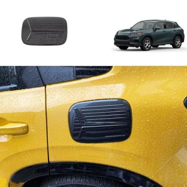 Imagem de TUBAIZAI Acessórios de carro compatíveis com Honda New HR-V HRV 2025 2024 2023 Tampa externa do tanque de combustível proteção tampa de gás de óleo ABS 1 peça (estilo fibra de carbono)