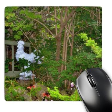 Imagem de 3dRose Mouse pad LLC 20 x 20 x 0,63 cm, estátua de galo (mp_165329_1)