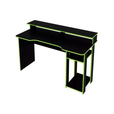 Imagem de Mesa Computador Gamer Me4153 Preto-verde - Tecno Mobili