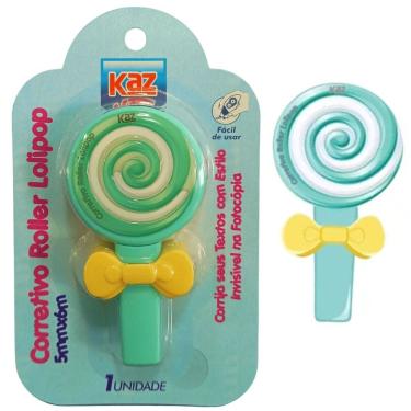 Imagem de Corretivo Roller Lolipop - 5mmx6m Verde - Kz827rs - Kaz