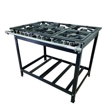 Imagem de Fogão Baixa Pressão Alcazon 6 Bocas 3 Duplas Acz-005