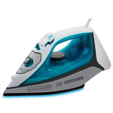 Imagem de Ferro De Passar A Vapor Antiaderente Fx3060 Black+decker Azul E Branco 220v