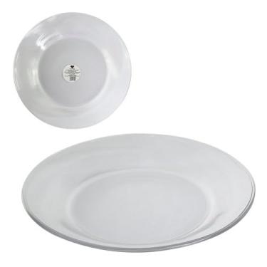 Imagem de Prato de Vidro Transparente Liso, 22cm de Diâmetro, 4cm de Altura, 375g