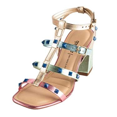 Imagem de Sandalia Salto Pantalona Feminina Dakota Multicolorido