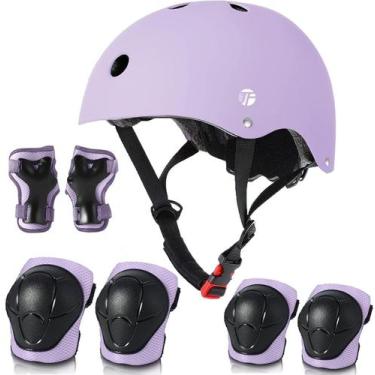Imagem de Capacete de bicicleta JeeFree ajustável para crianças com equipamento 