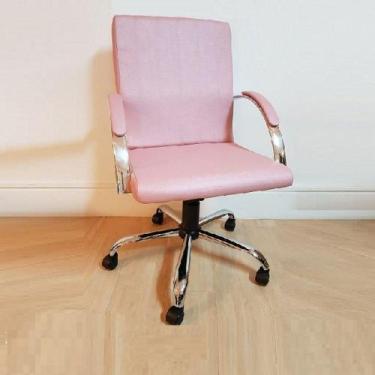 Imagem de Cadeira Escritório Presidente Giratória Rosê Gold Reclínio - COMPRE AL