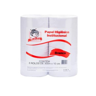Imagem de Papel Higienico Rolao Branco 10X300Mt Fardo 8 Rolos Vo