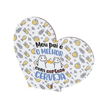 Imagem de Kit 20 Lembrancinhas Dia Dos Pais Mdf Coração - DK, Melhor Pai