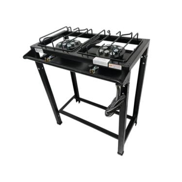 Imagem de Fogão Industrial 2 Bocas Alta Pressão Preto c/Mang e Reg (Senior)